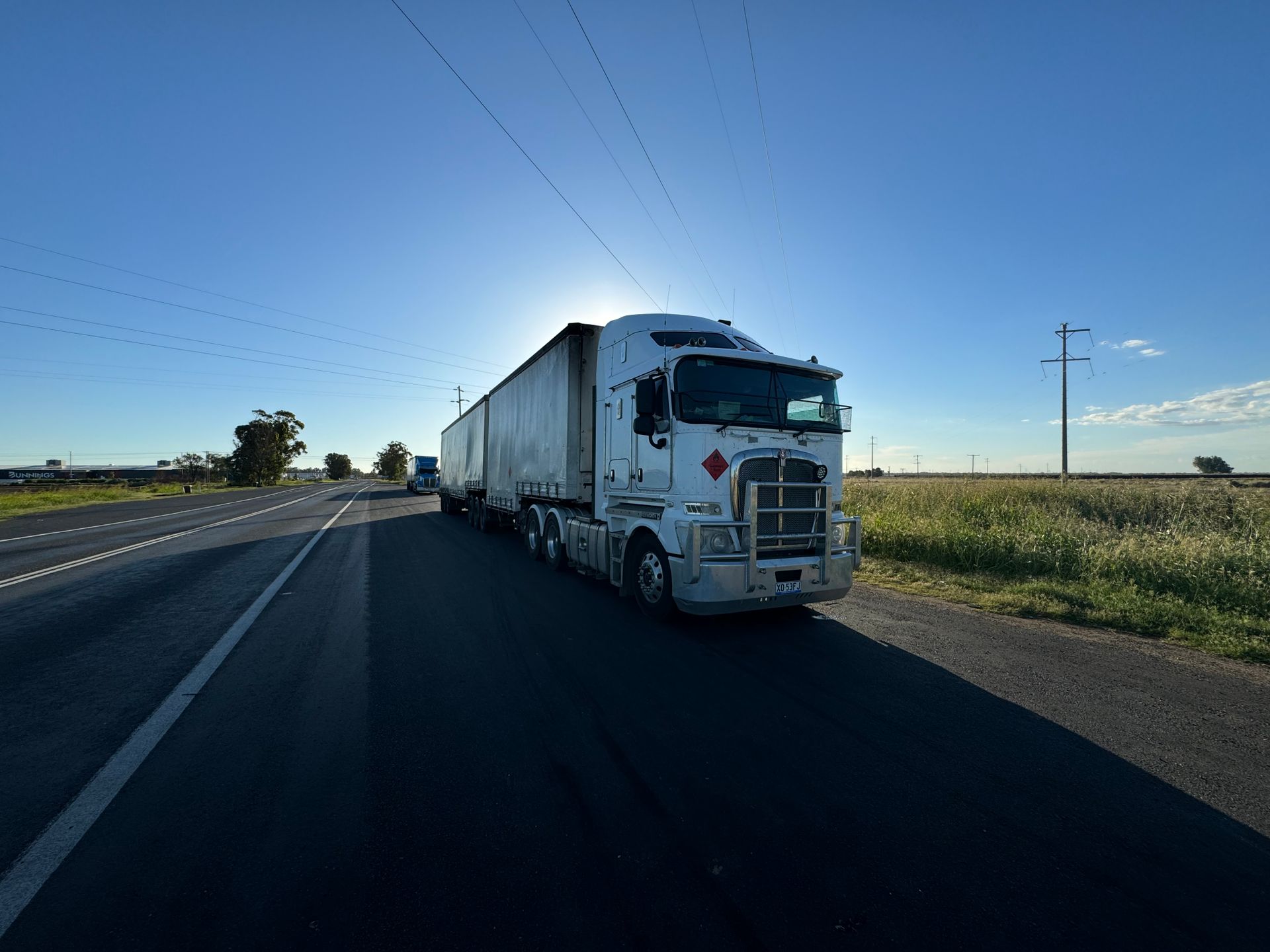 Commercial truck on the road
